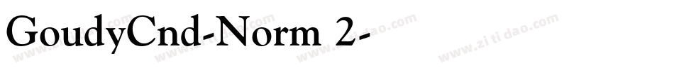 GoudyCnd-Norm 2字体转换
